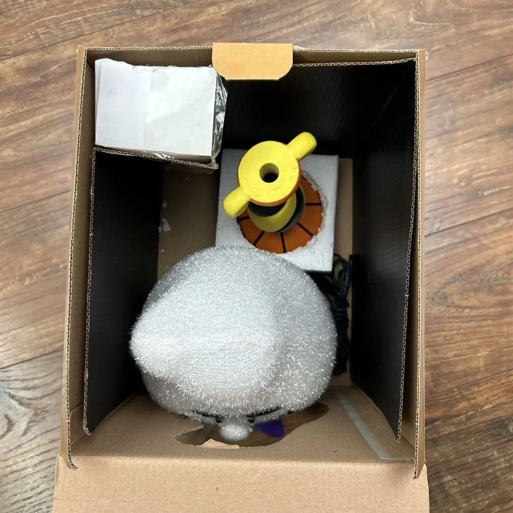 Gemmy Halloween Fiber‎ Optic Friends Happy Ghost 2006 Open Box Complete Tested